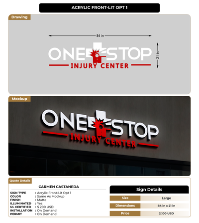 CUSTOM MOCKUP SIGN FOR Carmen Castaneda