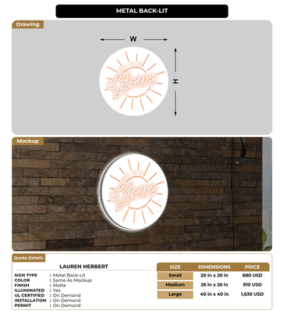 CUSTOM MOCKUP SIGN FOR Lauren Herbert