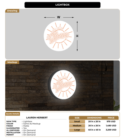 CUSTOM MOCKUP SIGN FOR Lauren Herbert
