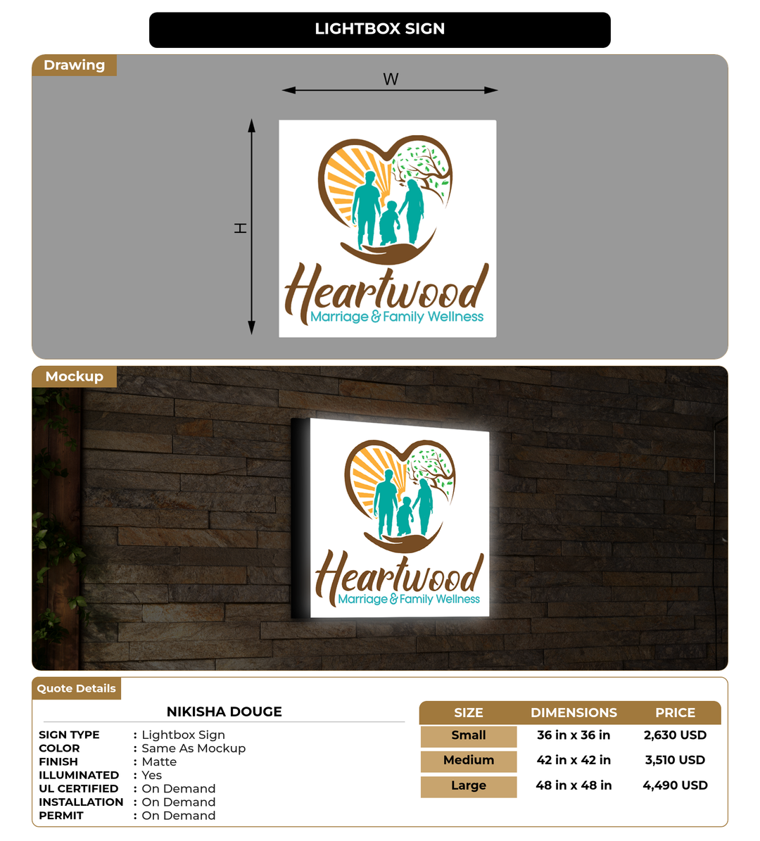 CUSTOM MOCKUP SIGN FOR Nikisha Douge