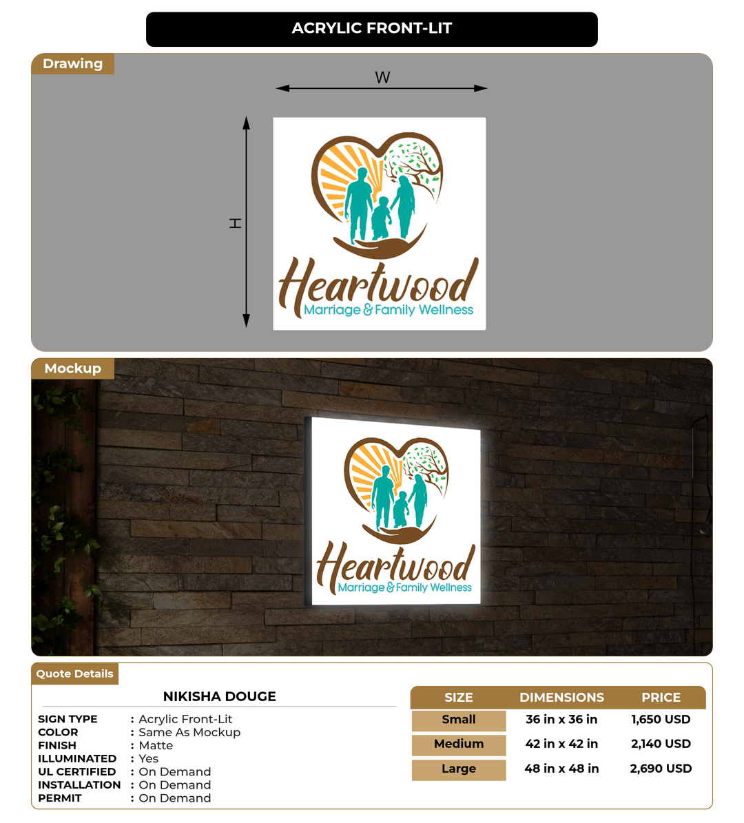 CUSTOM MOCKUP SIGN FOR Nikisha Douge