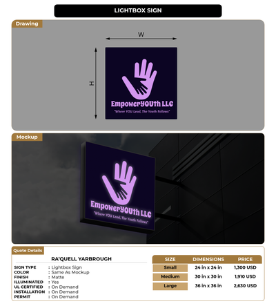 CUSTOM MOCKUP SIGN FOR Ra’Quell Yarbrough
