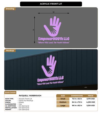 CUSTOM MOCKUP SIGN FOR Ra’Quell Yarbrough