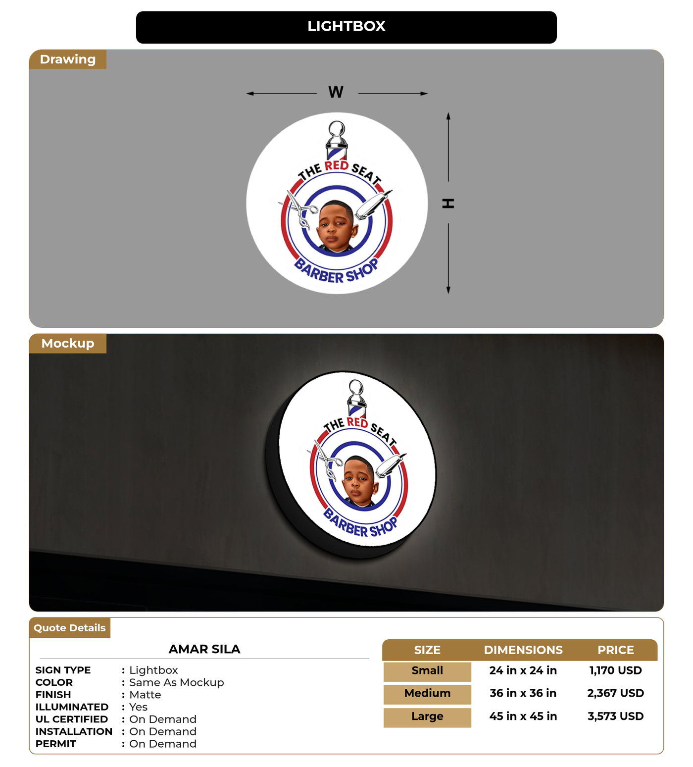 CUSTOM MOCKUP SIGN FOR Amar Sila