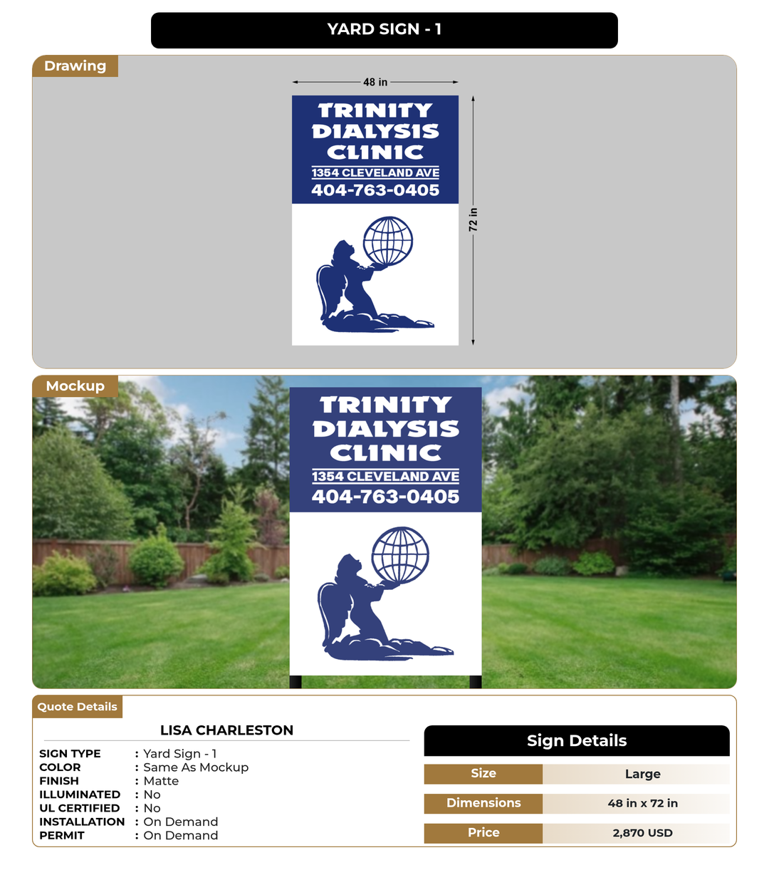 CUSTOM MOCKUP SIGN FOR Lisa Charleston
