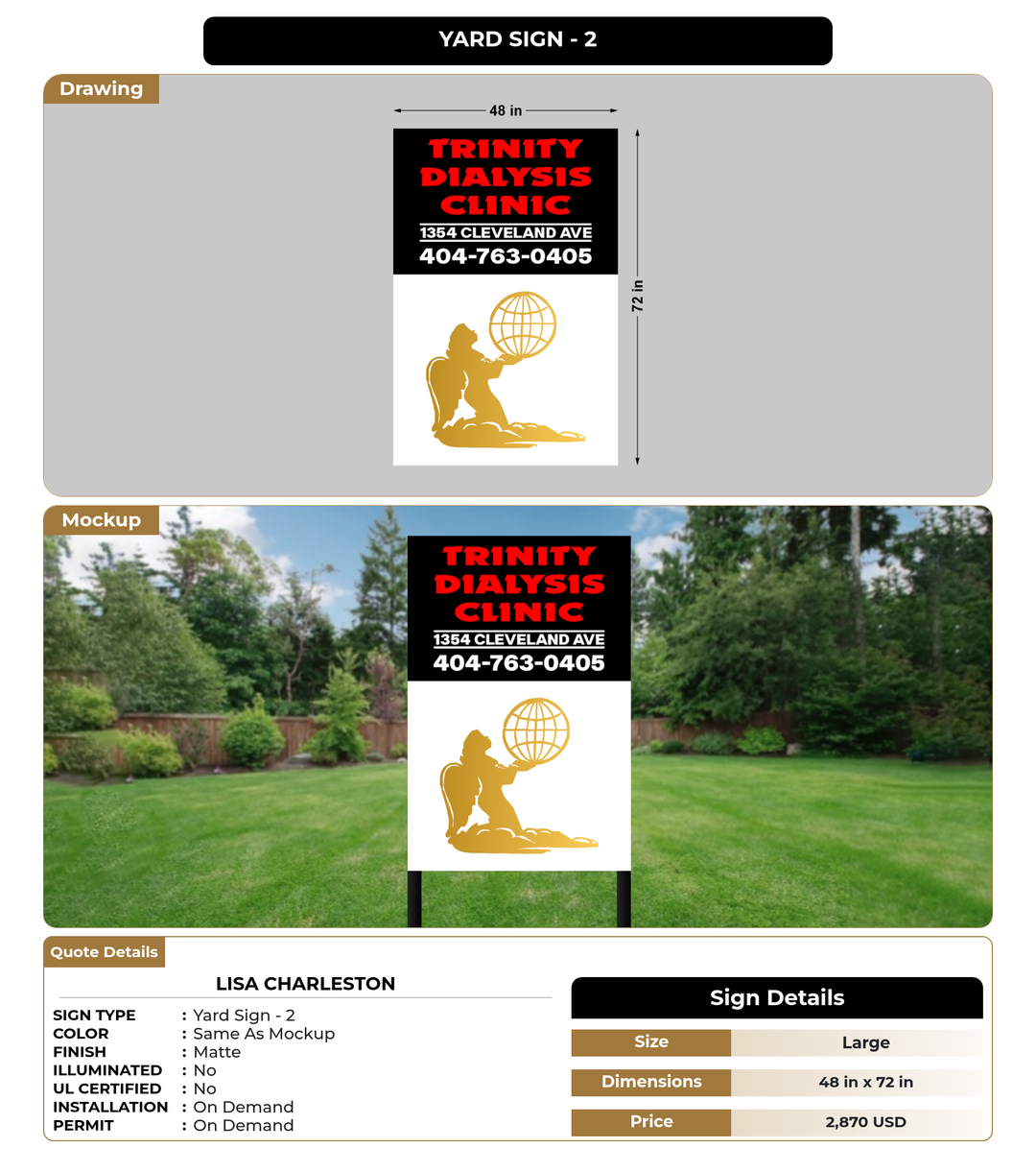 CUSTOM MOCKUP SIGN FOR Lisa Charleston