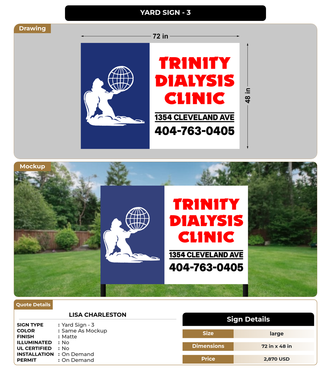 CUSTOM MOCKUP SIGN FOR Lisa Charleston