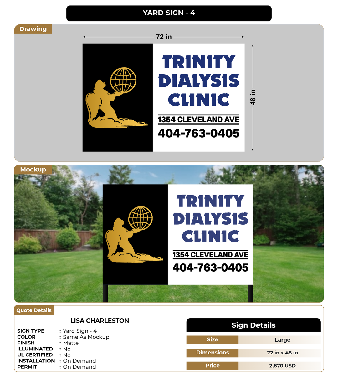 CUSTOM MOCKUP SIGN FOR Lisa Charleston