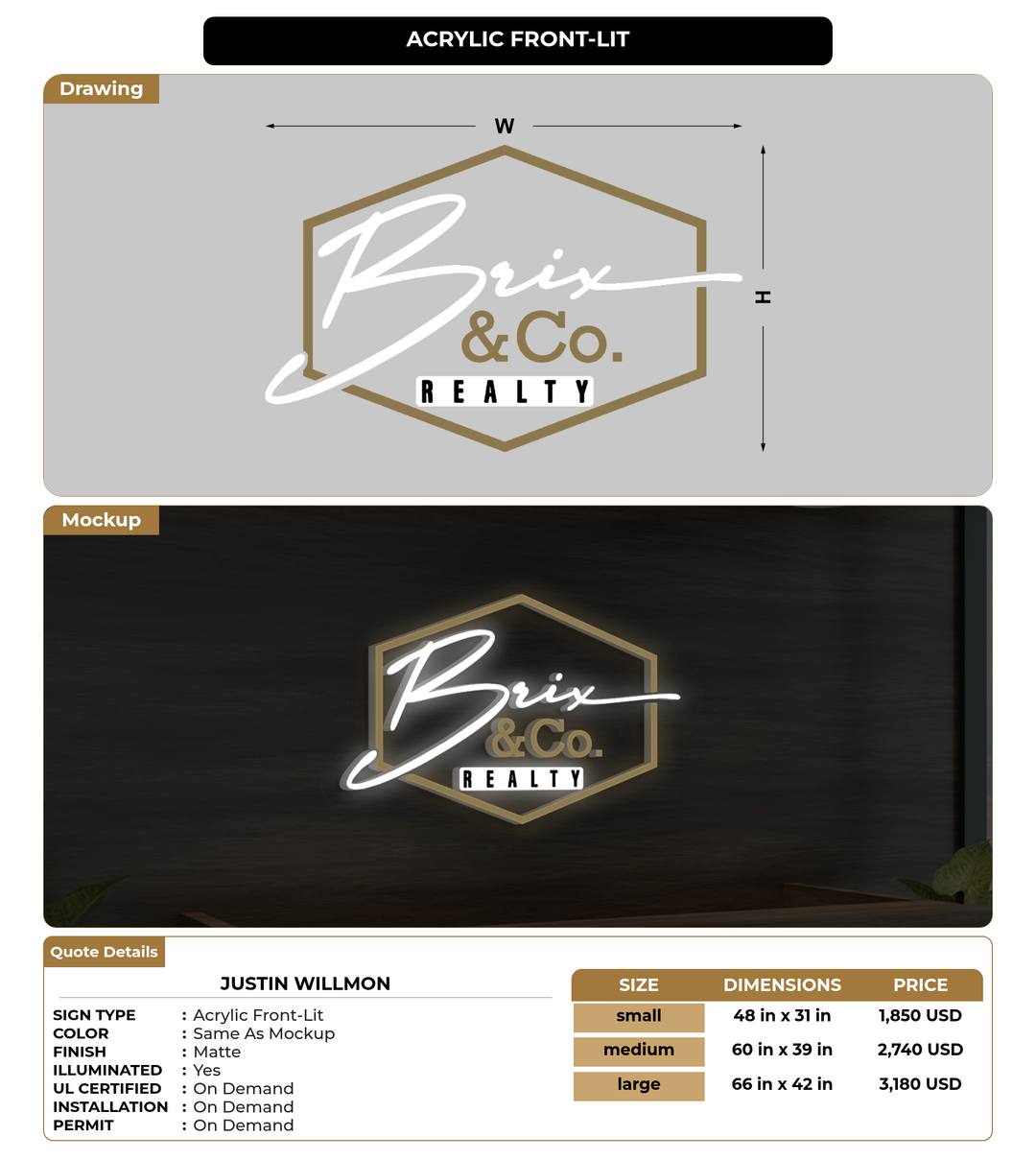 CUSTOM MOCKUP SIGN FOR Justin Willmon