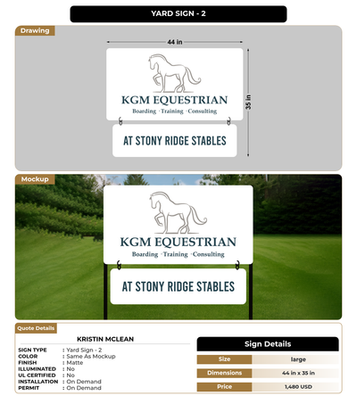 CUSTOM MOCKUP SIGN FOR Kristin McLean