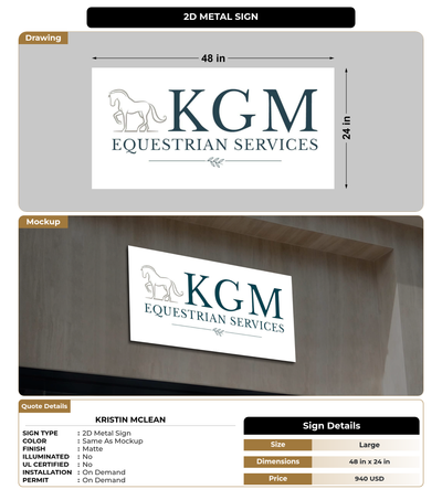 CUSTOM MOCKUP SIGN FOR Kristin McLean