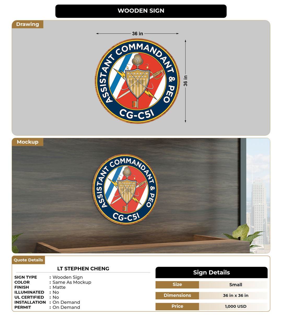 CUSTOM MOCKUP SIGN FOR LT Stephen Cheng