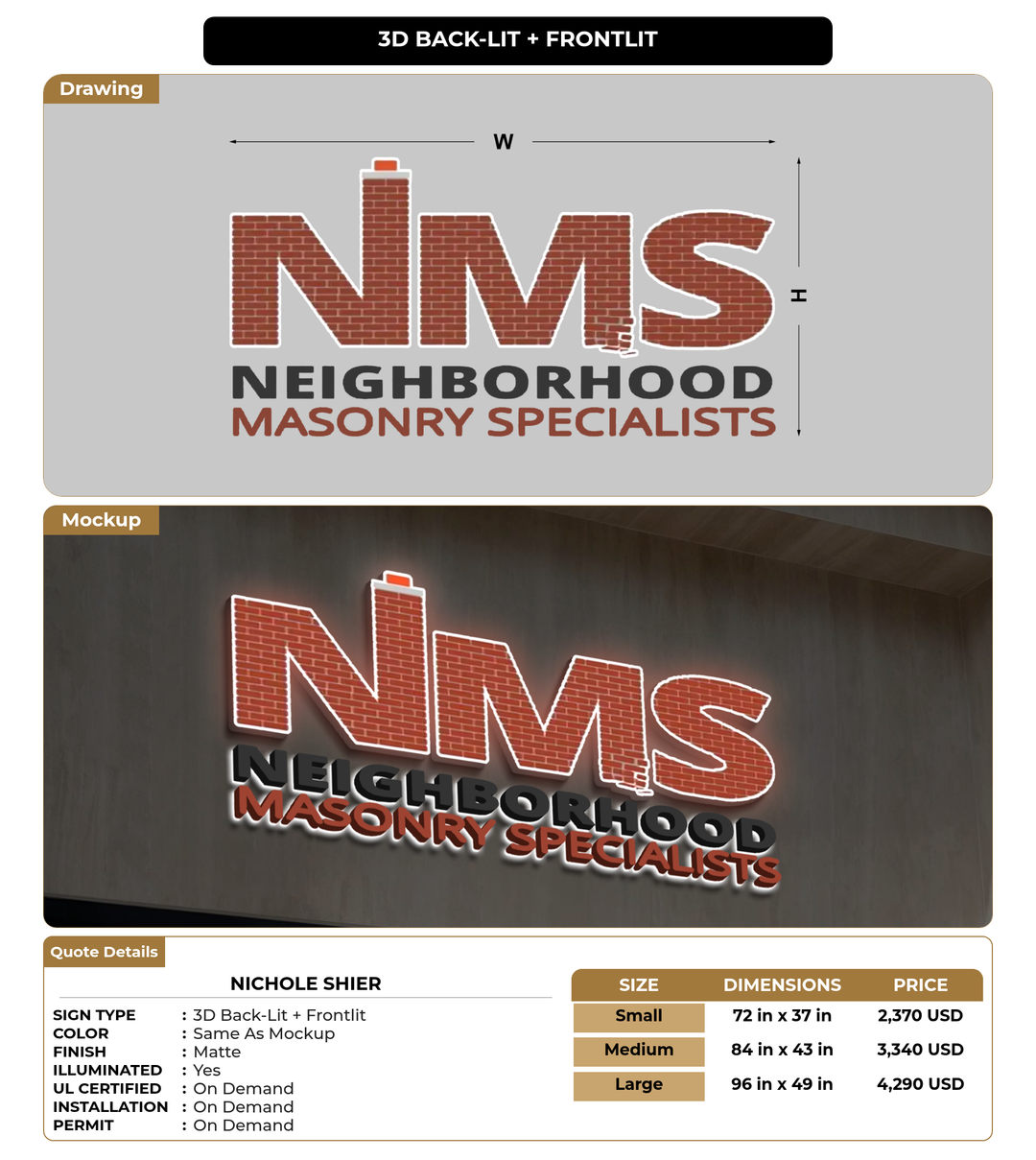 CUSTOM MOCKUP SIGN FOR Nichole Shier