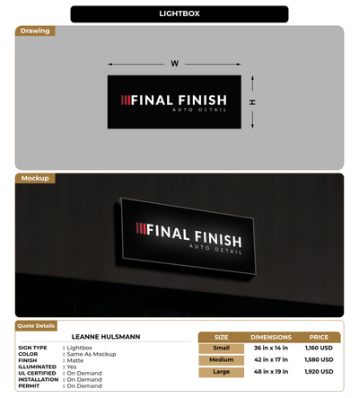 CUSTOM MOCKUP SIGN FOR Leanne Hulsmann