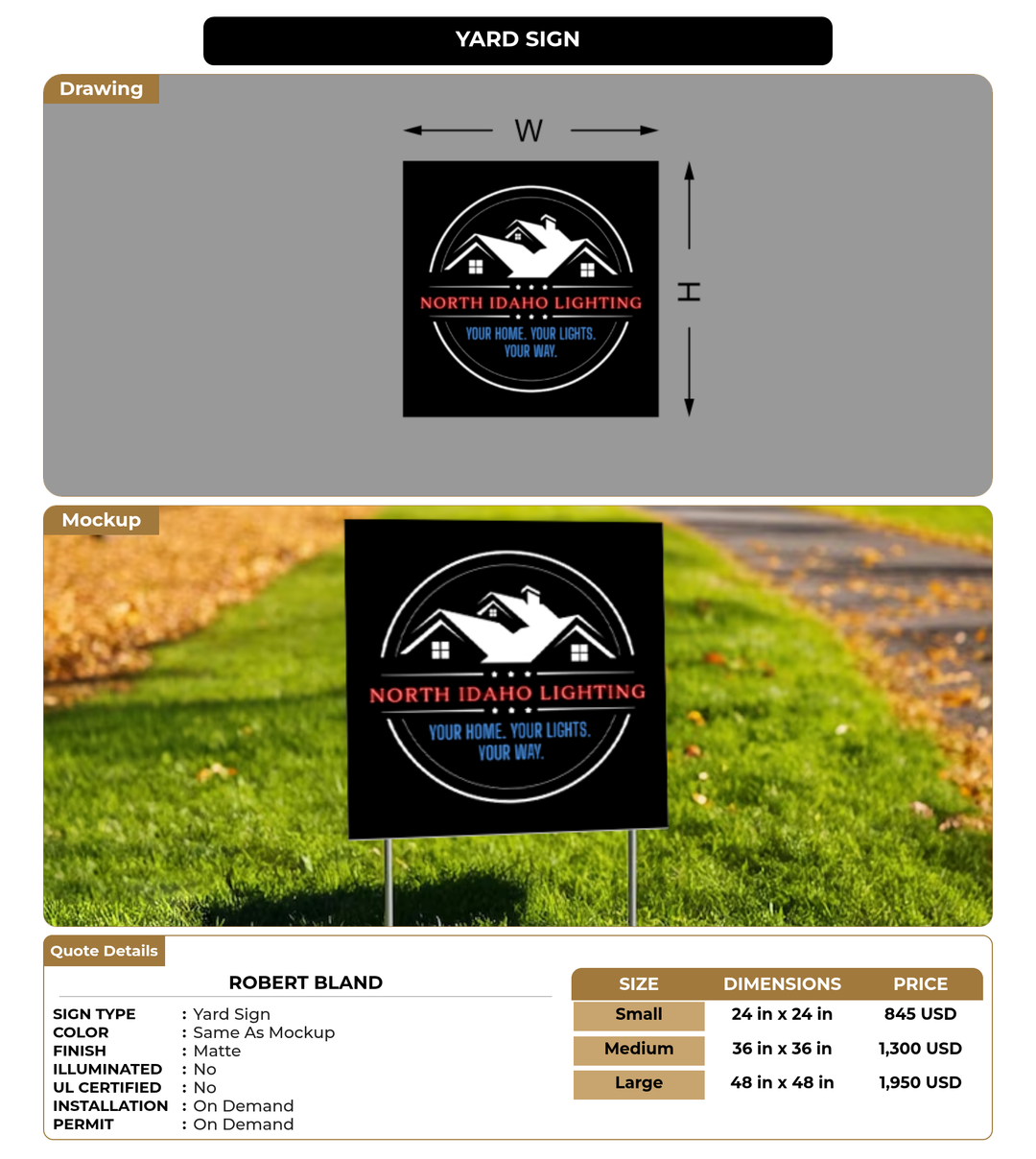 CUSTOM MOCKUP SIGN FOR Robert Bland