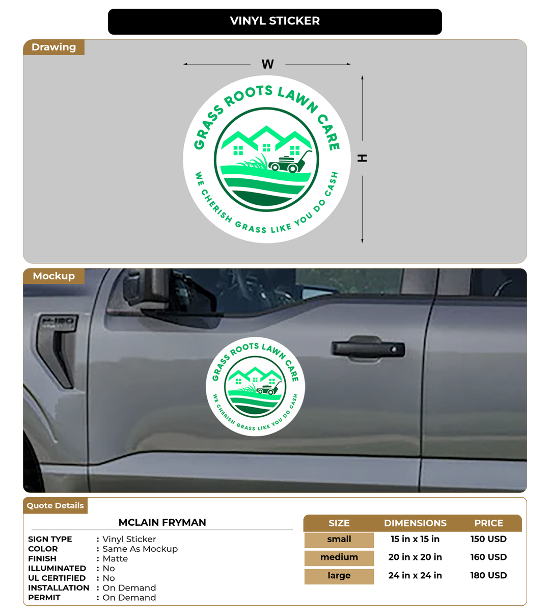 CUSTOM MOCKUP SIGN FOR Mclain Fryman