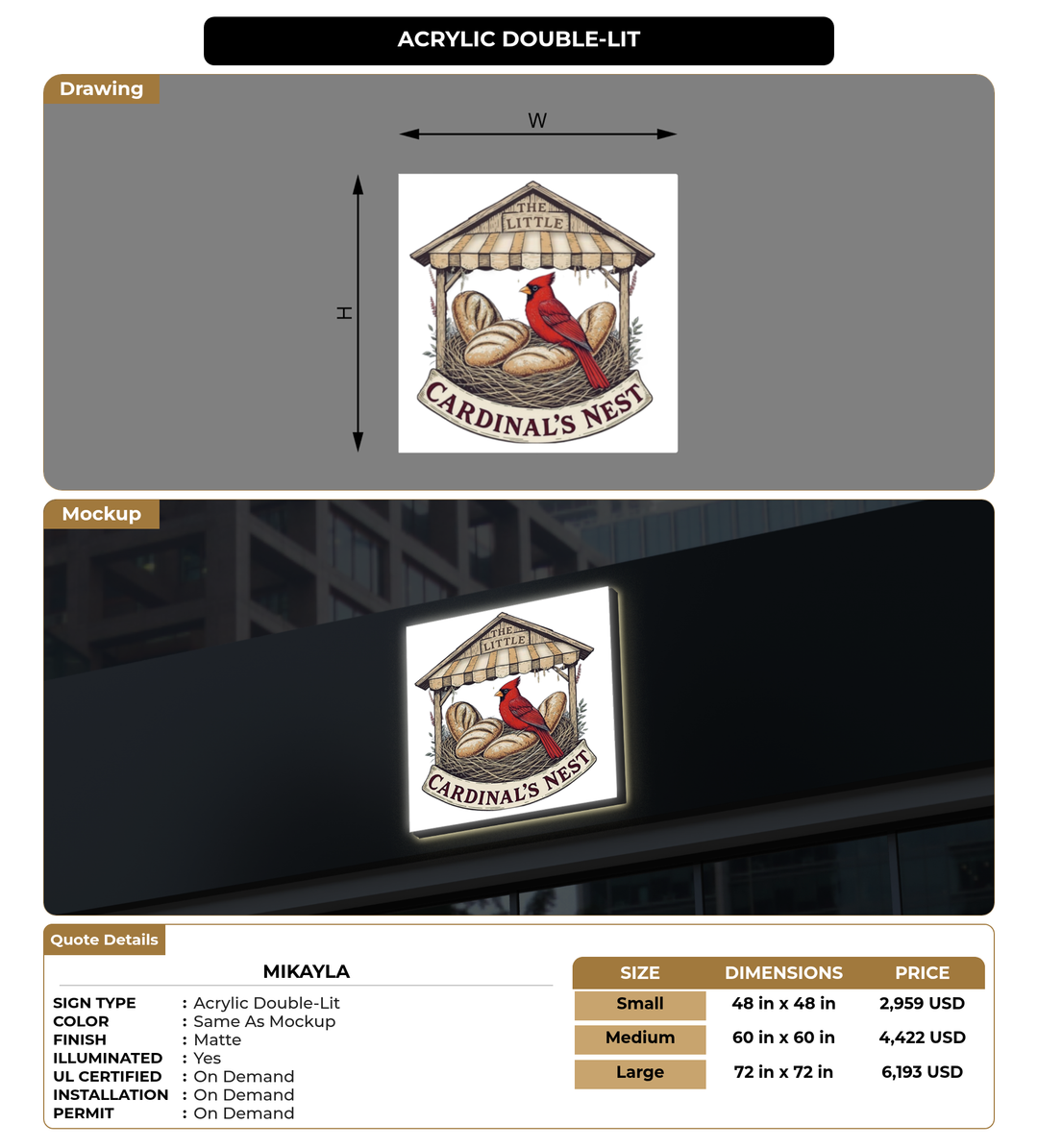 CUSTOM MOCKUP SIGN FOR Mikayla