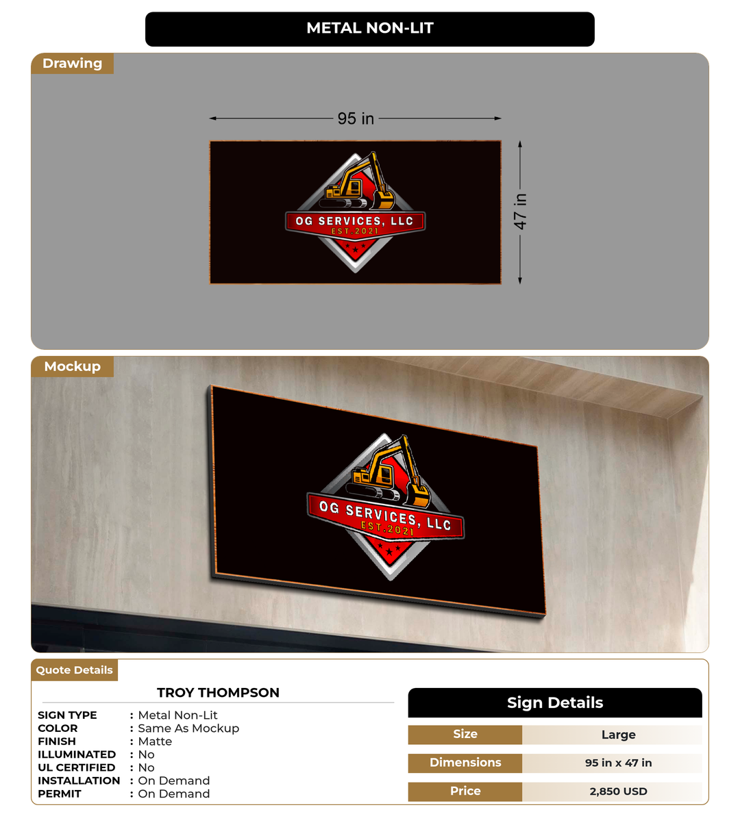CUSTOM MOCKUP SIGN FOR Troy Thompson
