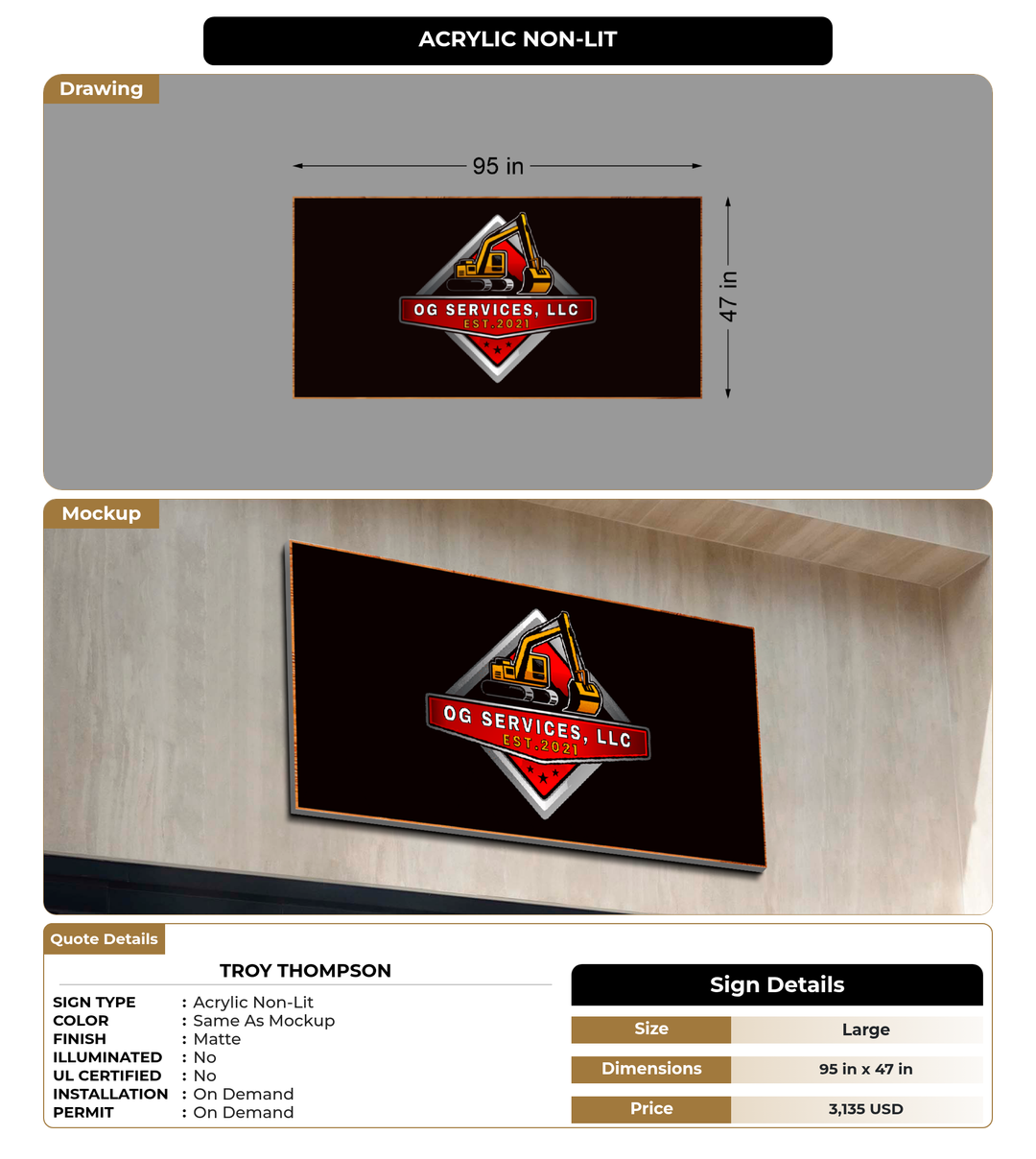 CUSTOM MOCKUP SIGN FOR Troy Thompson