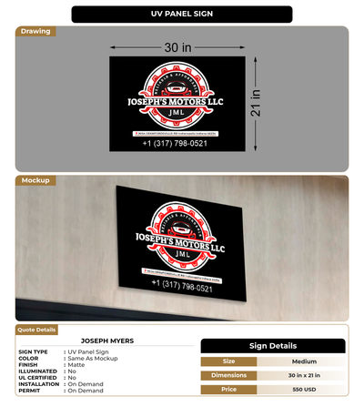 CUSTOM MOCKUP SIGN FOR Joseph Myers
