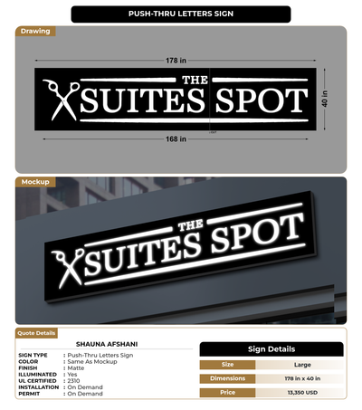 CUSTOM MOCKUP SIGN FOR Shauna Afshani