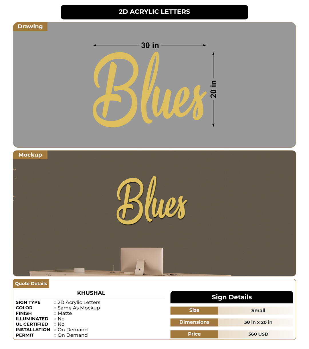 CUSTOM MOCKUP SIGN FOR Khushal