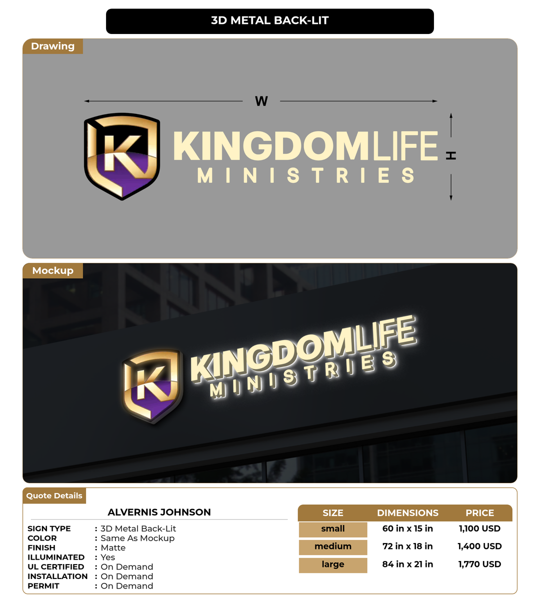 CUSTOM MOCKUP SIGN FOR alvernis johnson