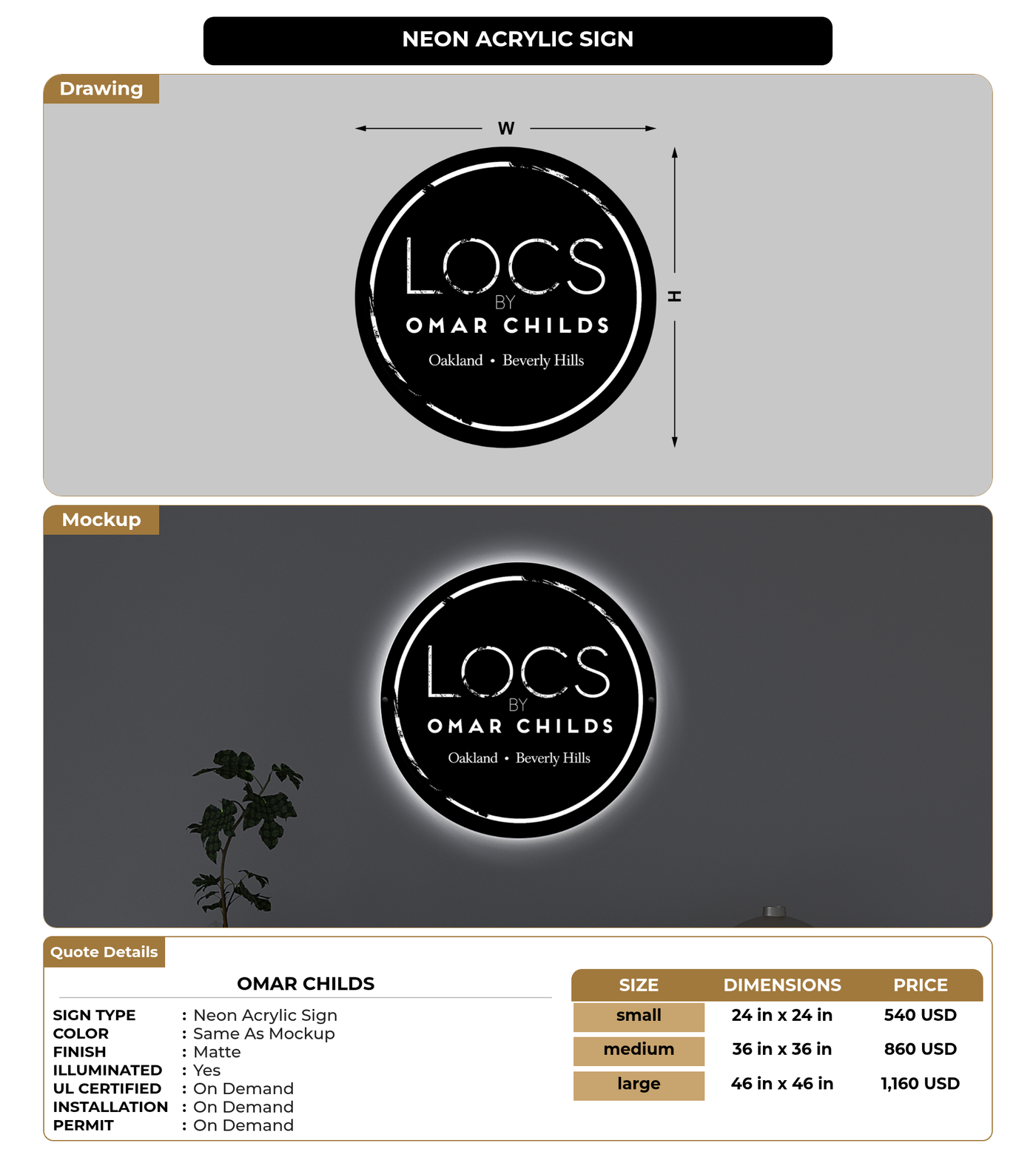 CUSTOM MOCKUP SIGN FOR Omar Childs