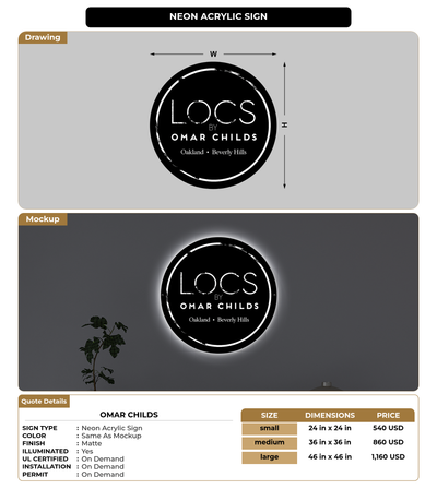 CUSTOM MOCKUP SIGN FOR Omar Childs