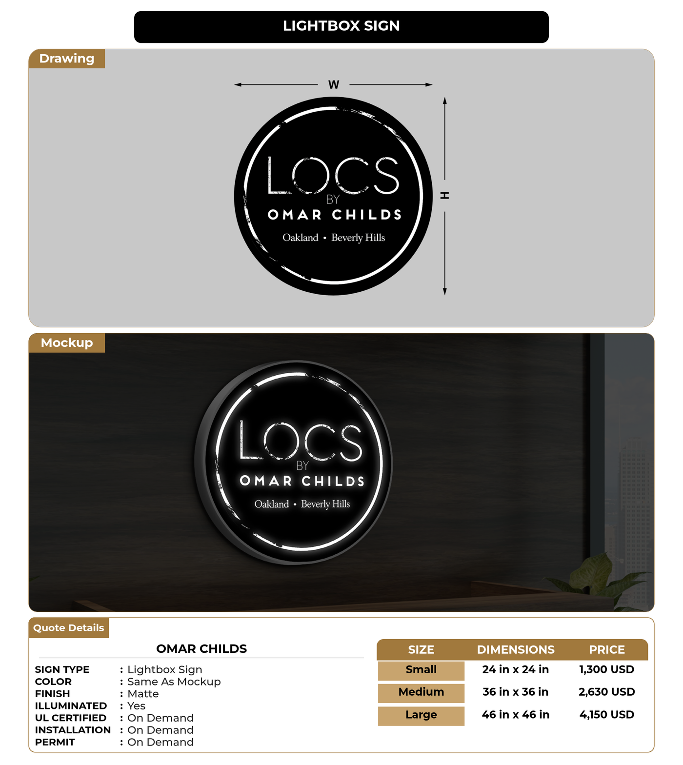 CUSTOM MOCKUP SIGN FOR Omar Childs