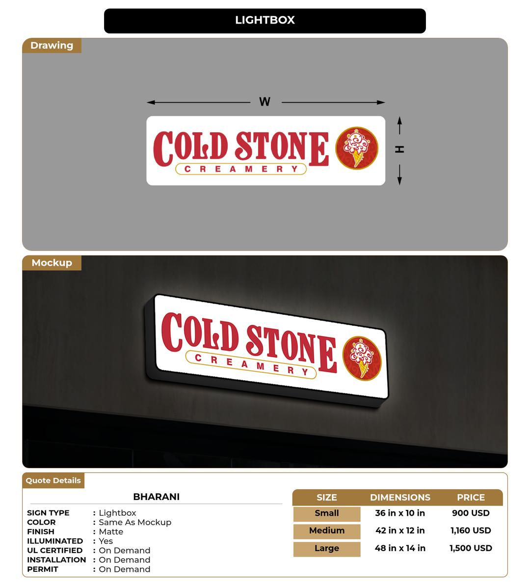 CUSTOM MOCKUP SIGN FOR Bharani