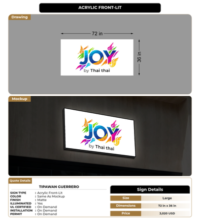 CUSTOM MOCKUP SIGN FOR Tipawan guerrero