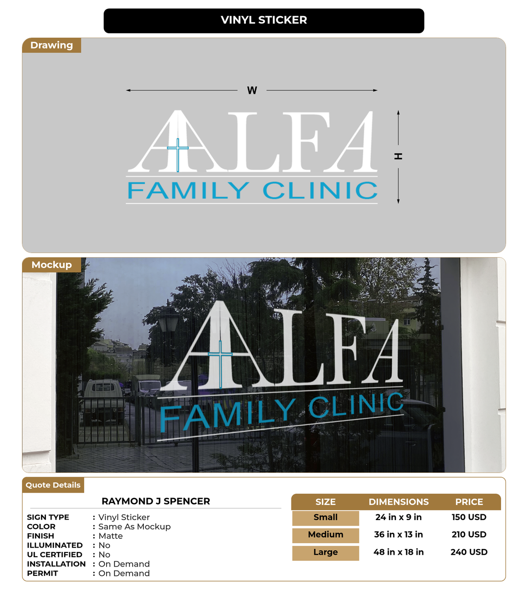CUSTOM MOCKUP SIGN FOR Raymond J Spencer