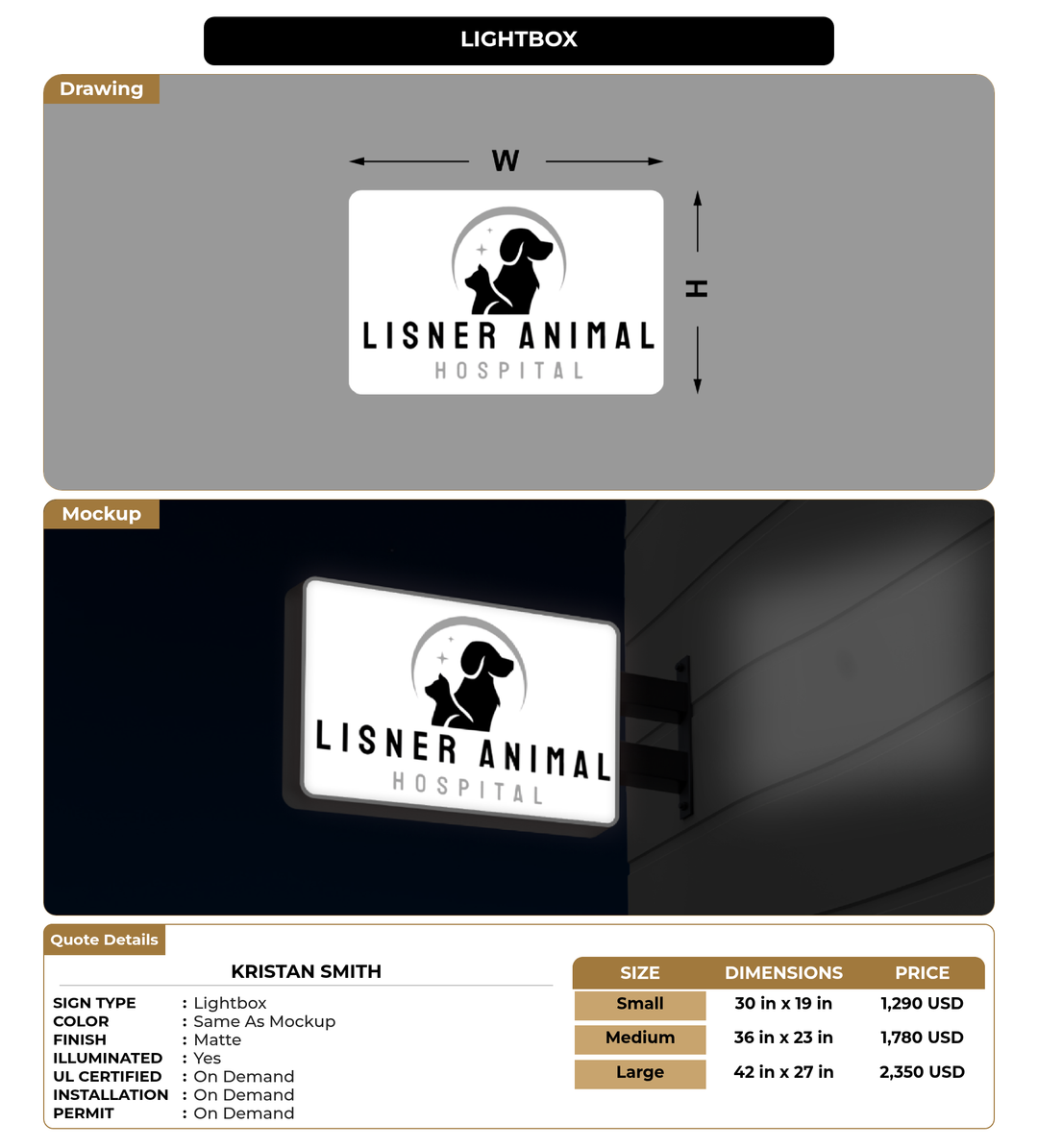 CUSTOM MOCKUP SIGN FOR Kristan Smith