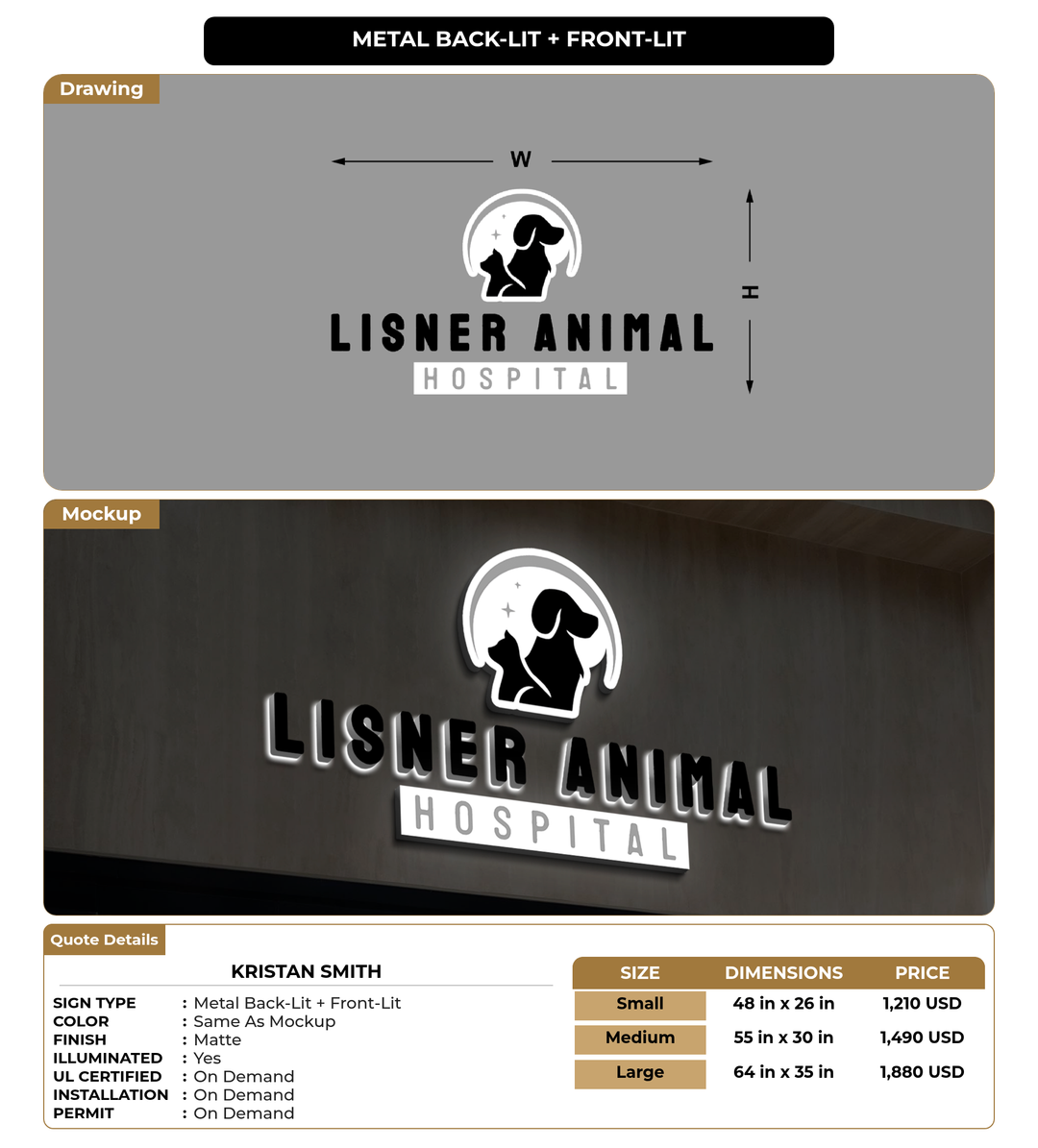 CUSTOM MOCKUP SIGN FOR Kristan Smith