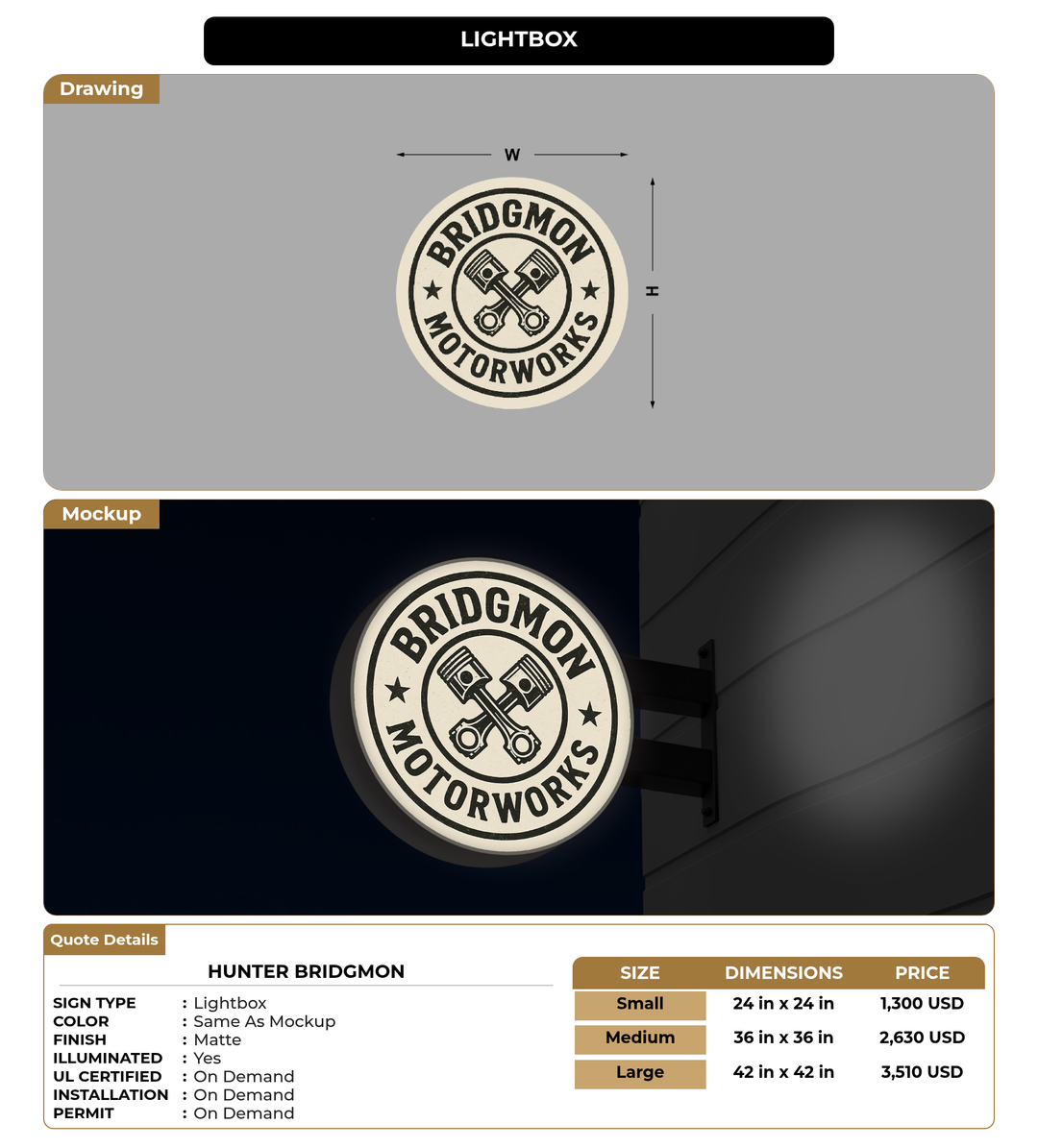 CUSTOM MOCKUP SIGN FOR Hunter Bridgmon