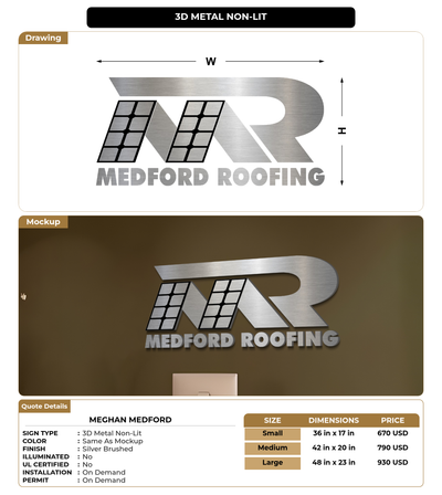 CUSTOM MOCKUP SIGN FOR Meghan Medford