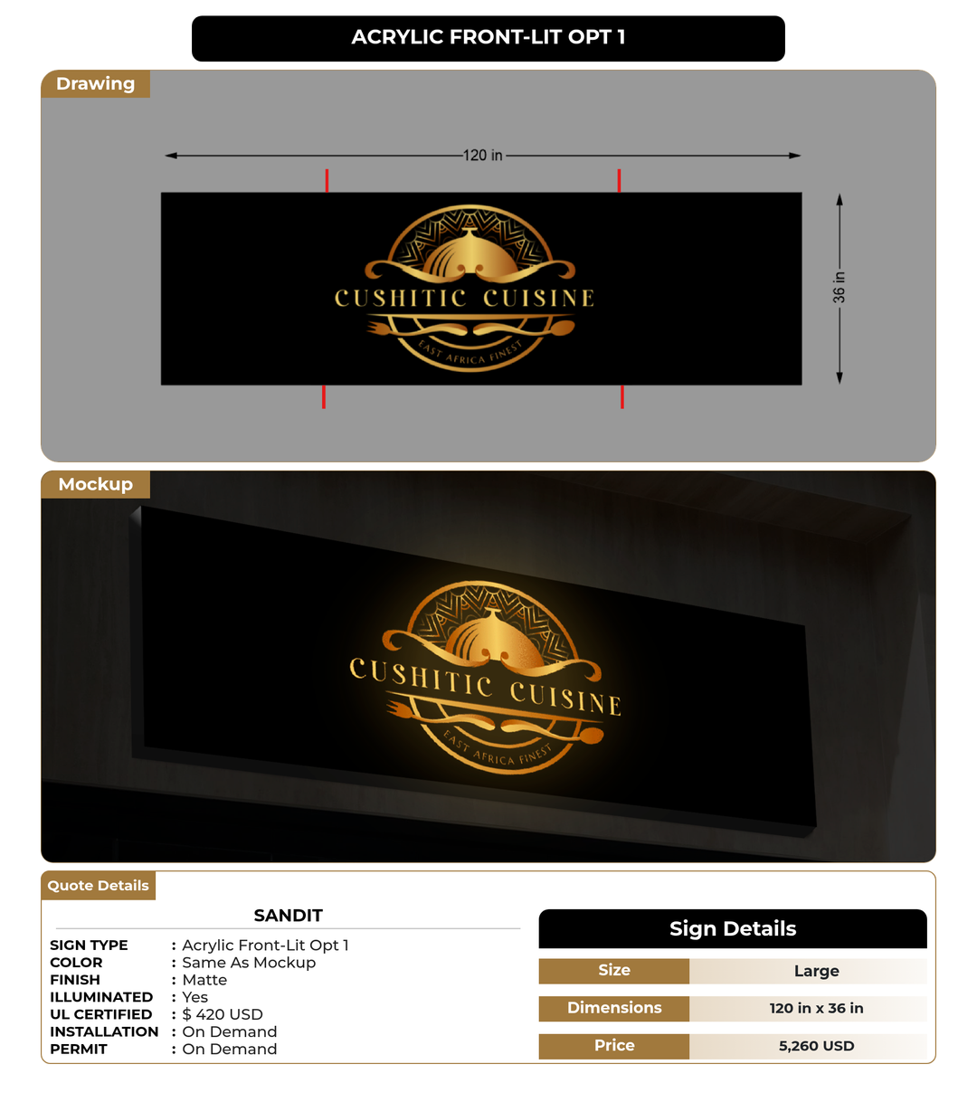 CUSTOM MOCKUP SIGN FOR Sandit