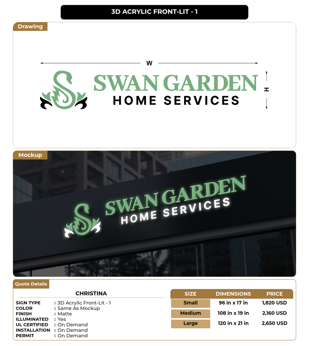 CUSTOM MOCKUP SIGN FOR Christina