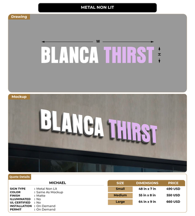 CUSTOM MOCKUP SIGN FOR Michael