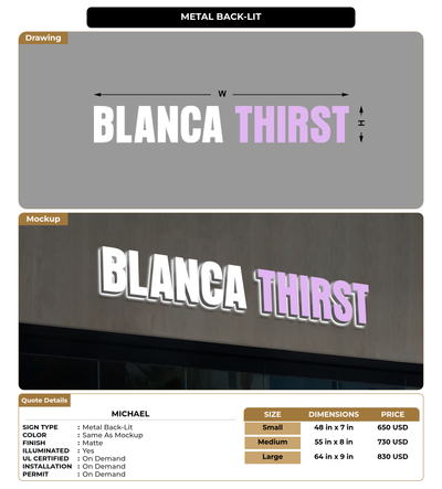 CUSTOM MOCKUP SIGN FOR Michael