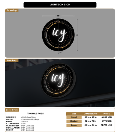 CUSTOM MOCKUP SIGN FOR Thomas Ross