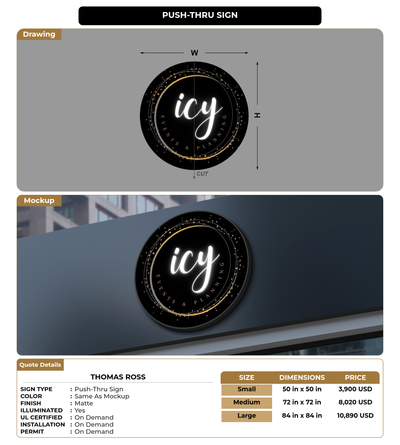 CUSTOM MOCKUP SIGN FOR Thomas Ross