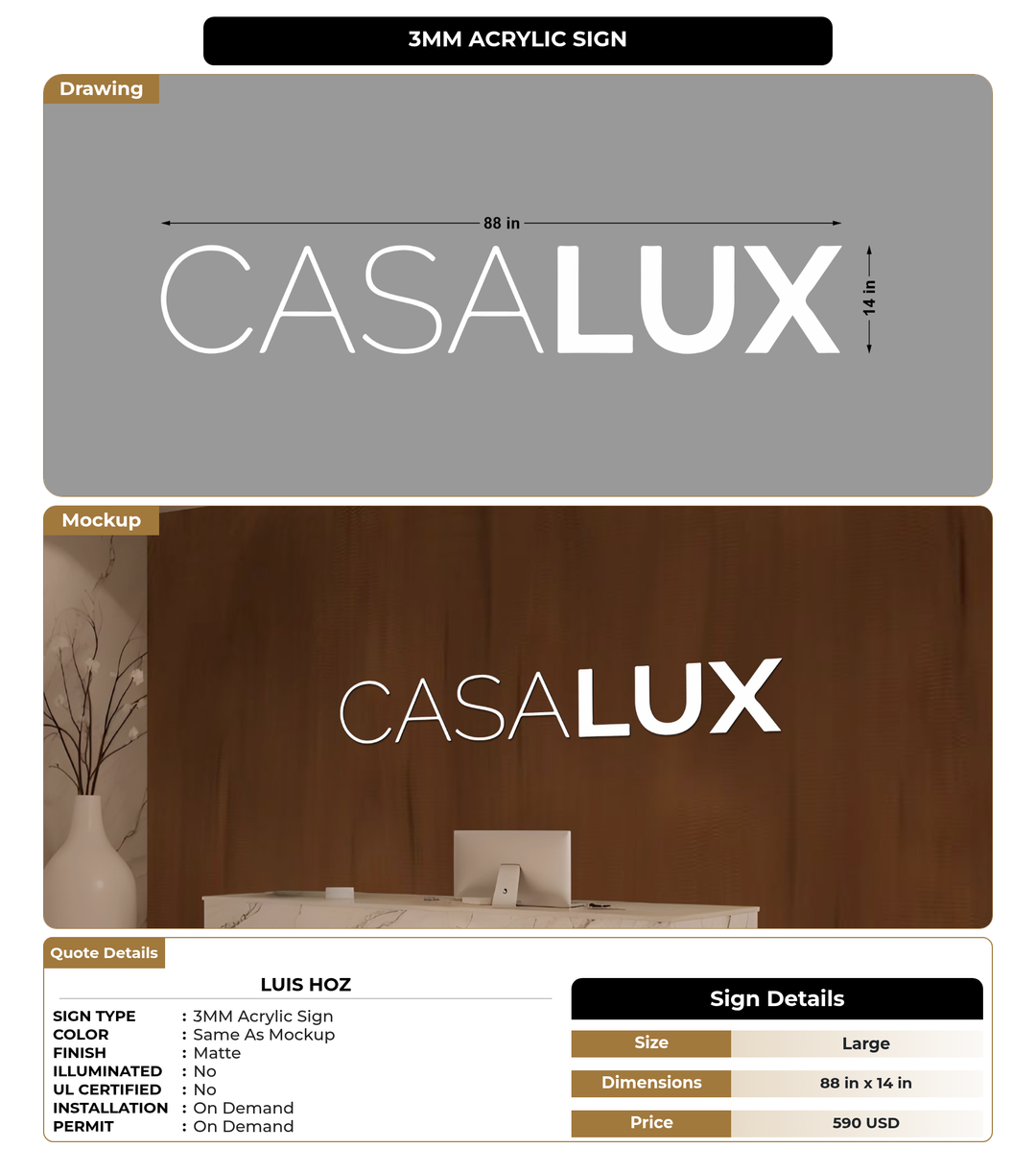 CUSTOM MOCKUP SIGN FOR Luis Hoz