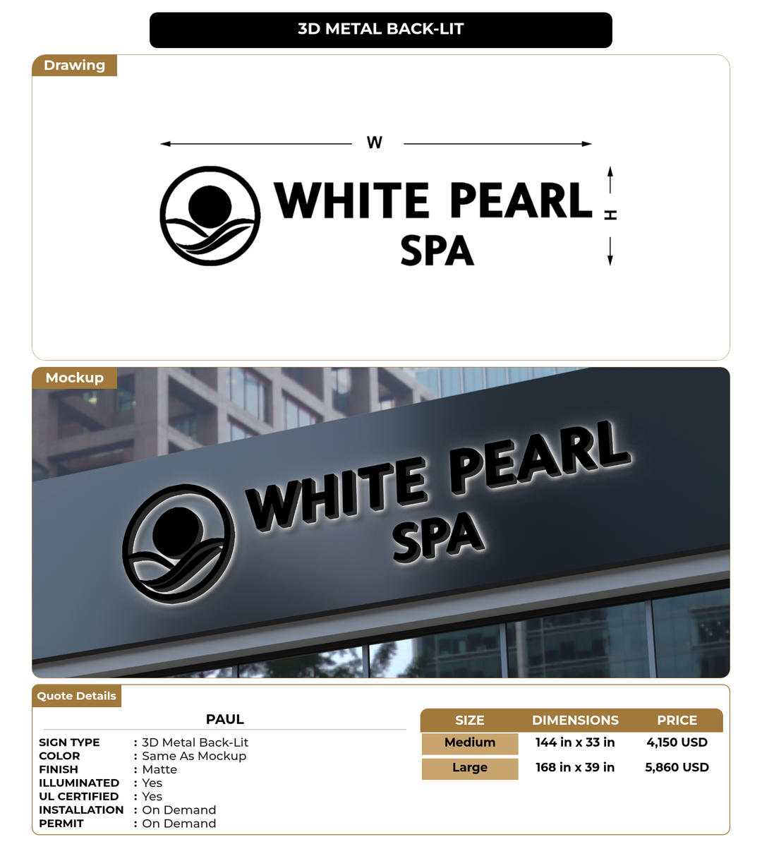 CUSTOM MOCKUP SIGN FOR Paul