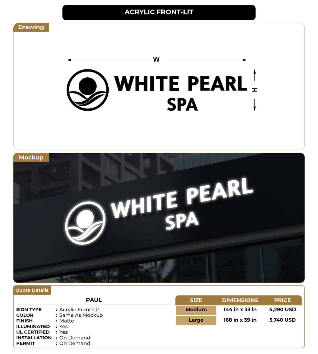 CUSTOM MOCKUP SIGN FOR Paul