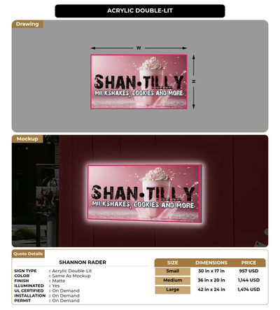 CUSTOM MOCKUP SIGN FOR Shannon Rader