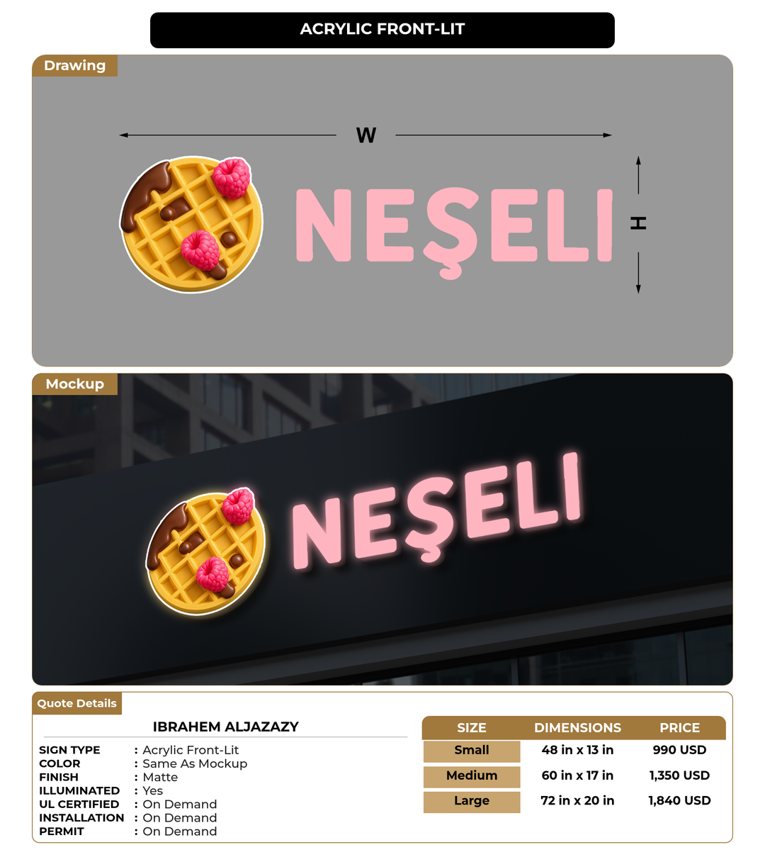 CUSTOM MOCKUP SIGN FOR Ibrahem Aljazazy