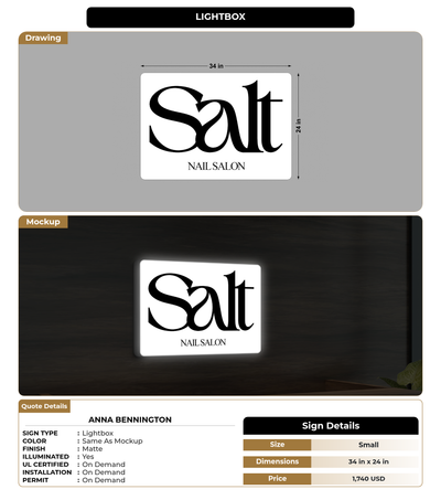 CUSTOM MOCKUP SIGN FOR Anna Bennington