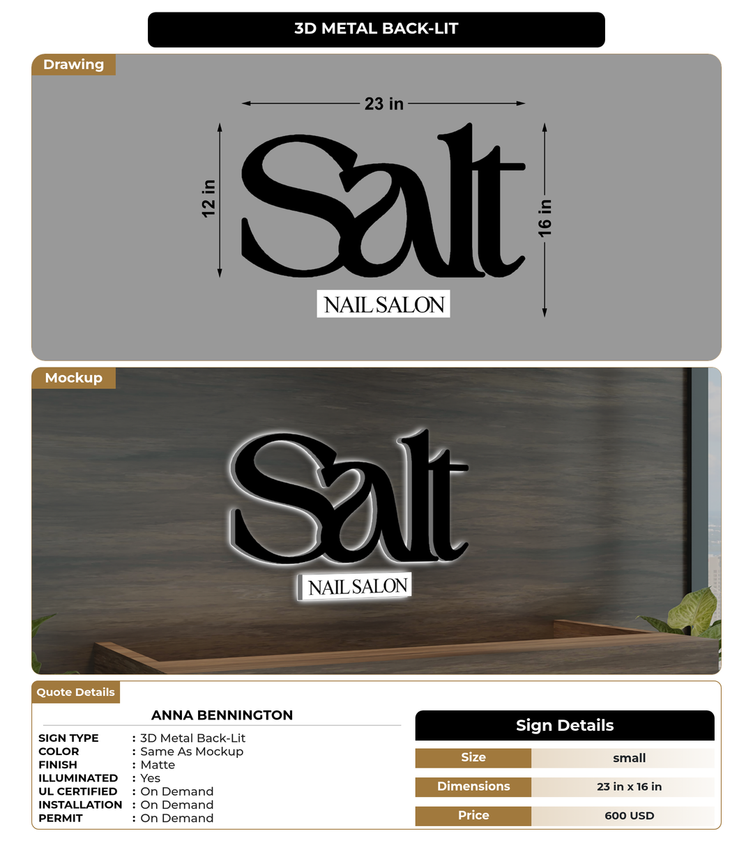 CUSTOM MOCKUP SIGN FOR Anna Bennington